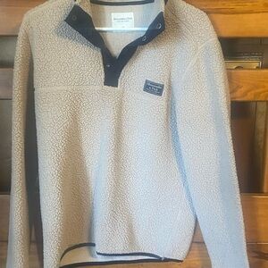 Abercrombie & Fitch Beige Fleece Jacket